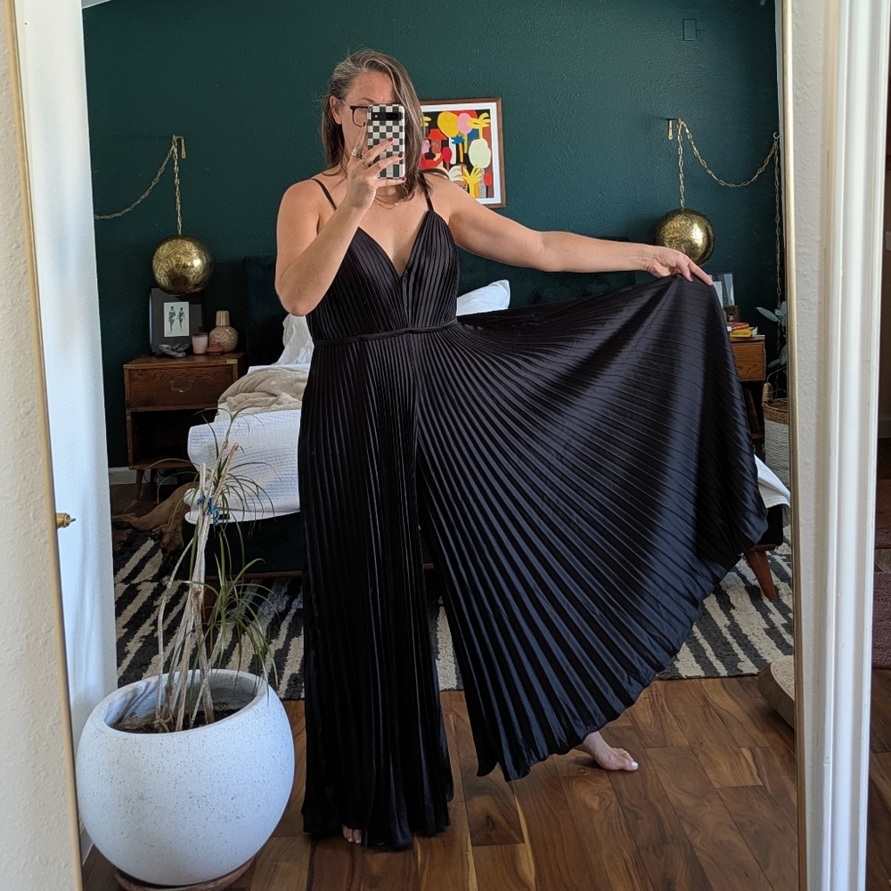 Formal Pleated Wide Leg Romper - Mac Duggal - Picture 8 of 8